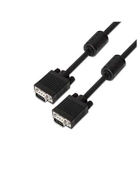 CABLE CON FERRITA SVGA HDB15 AISENS 10M NEGRO