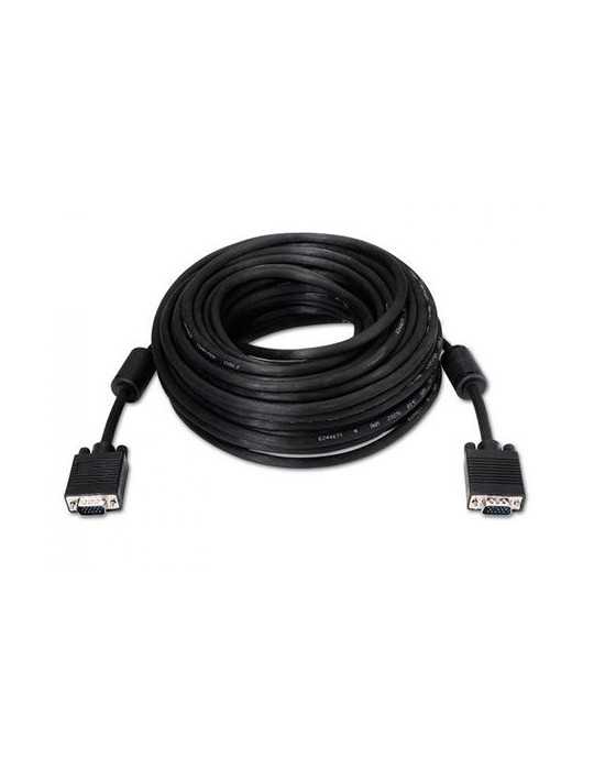 CABLE CON FERRITA SVGA HDB15 AISENS 10M NEGRO