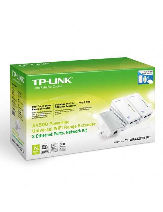 ADAPTADOR PLC TP LINK AV500 TL WPA4220T KIT 3UDS