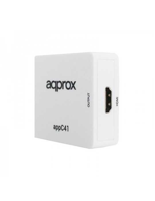 ADAPTADOR VIDEO RCA A HDMI APPROX BLANCO