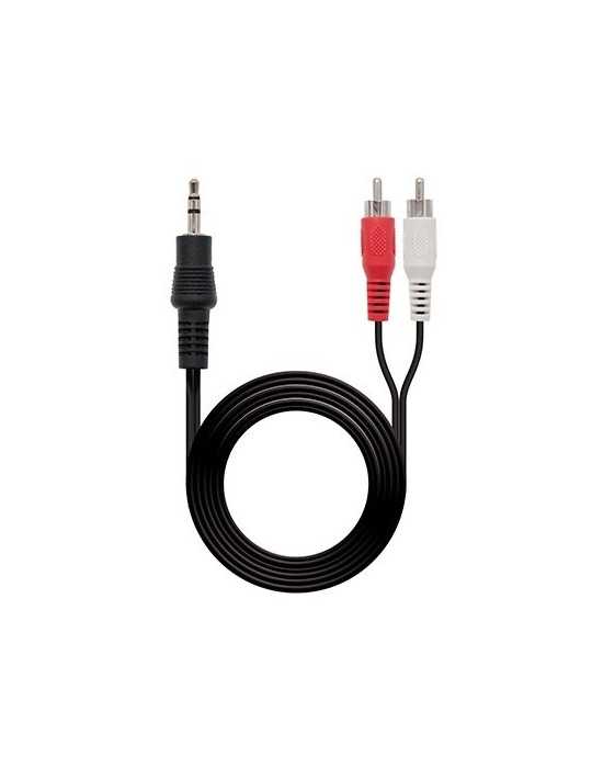 CABLE AUDIO 1XJACK 35 A 2XRCA 15M NANOCABLE