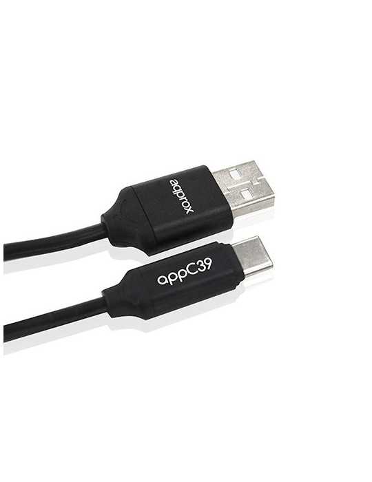 CABLE USB 20 M A USB TIPO C M APPROX APPC39 NEGRO 1M USB 2
