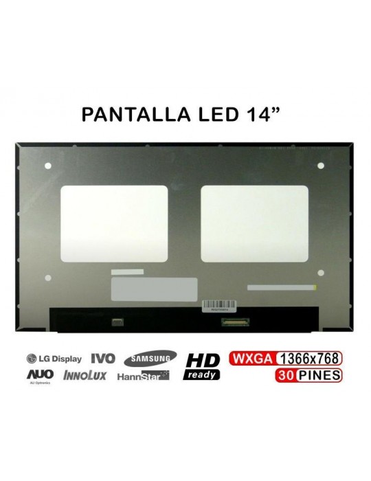 Pantalla LCD Portátil 14 NT140WHM-N45 30 pines sin bracket