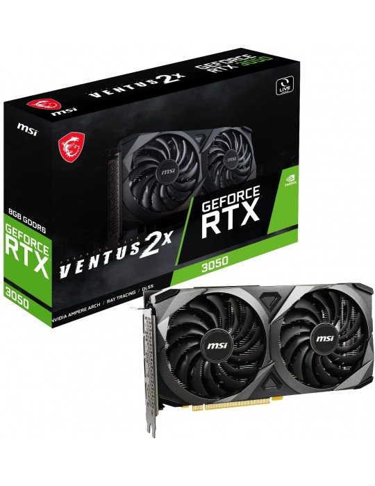 Tarjeta Gráfica MSI GEFORCE RTX 3050 Ventus 2X 8GB GDDR6