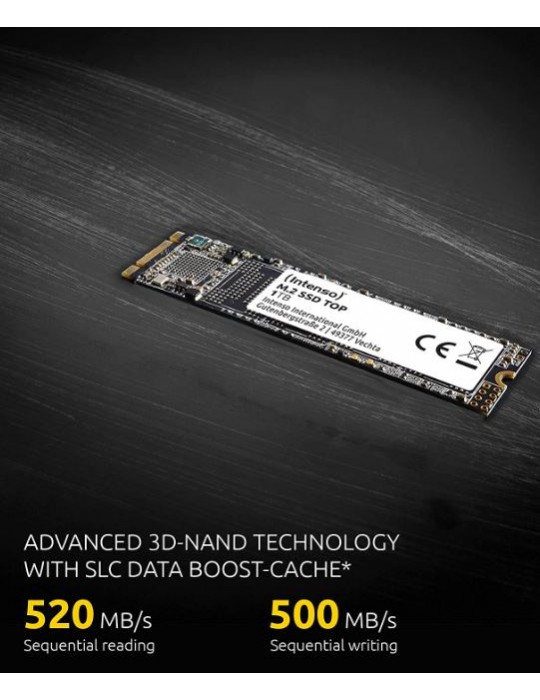 Disco Duro Intenso SSD M.2 interna SATA III 256 GB 520 MB/s