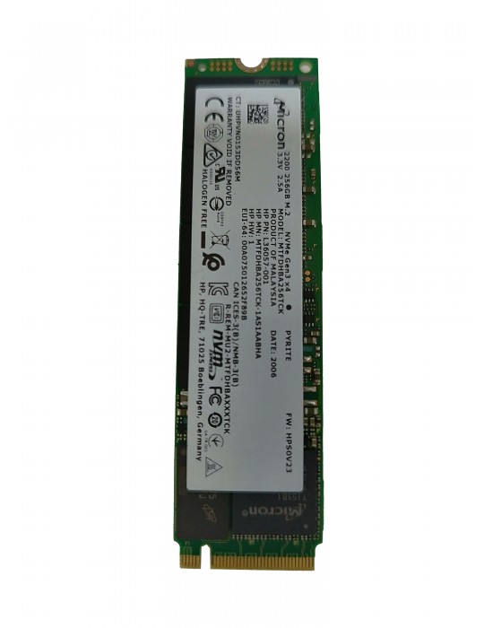 SSD Portátil HP 256GB M.2 2280 XG5 PCIe Gen3x4 934100-001