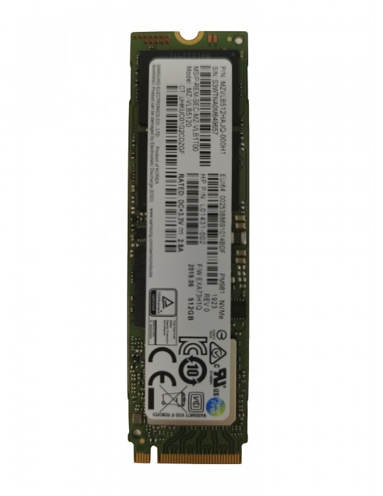 SSD Portátil HP SSD 512GB 2280M2PCIe3x4SSNVMeT L38704-001