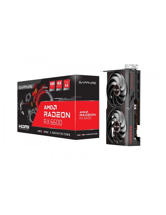 Tarjeta VGA SAPPHIRE RADEON RX 6600 8GB Gaming GDDR6 HDMI/DP