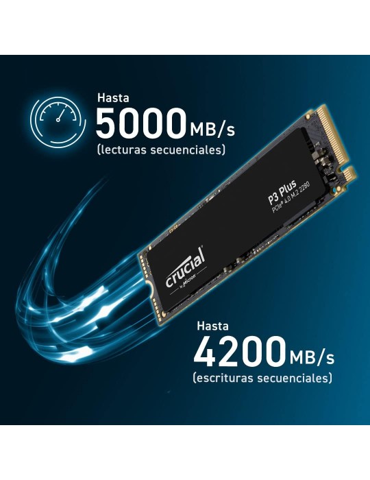 Crucial Disco Duro 500 GB SSD NVMe M.2