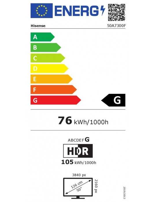 TELEVISIoN DLED 50 HISENSE H50A7300F SMART TELEVISIoN UH