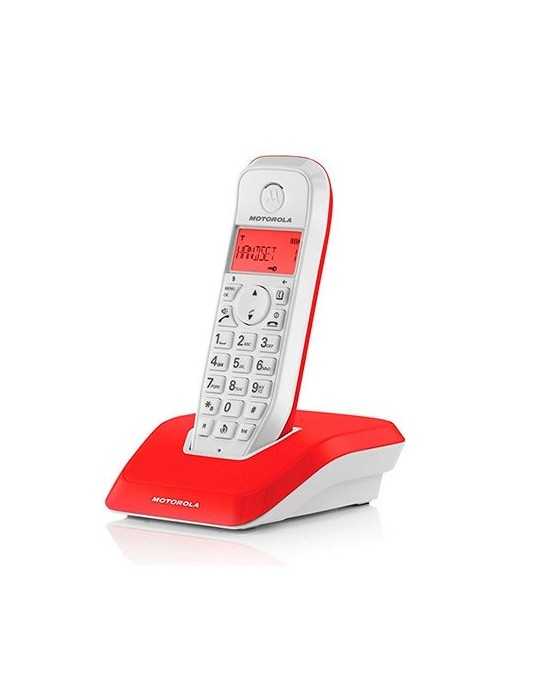 Telefono Inalambrico Dect Digital Motorola S1201 Roj 107S1201Red