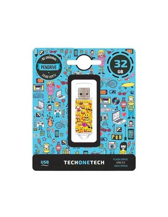 Pendrive 32Gb Tech One Tech Emojitech Emojis Tec4501-32