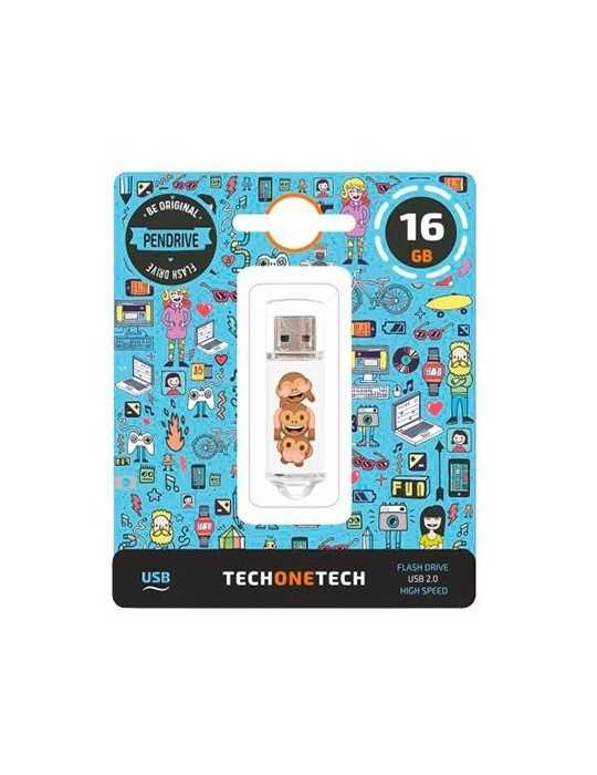 Pendrive 16Gb Tech One Tech No Evil Monkey Tec4503-16