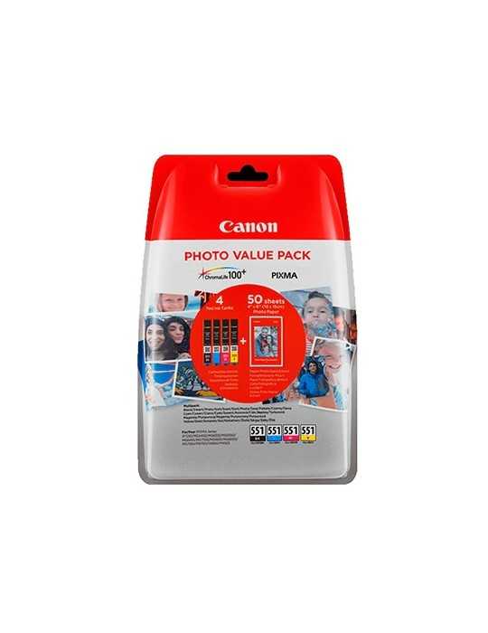Cartucho Orig Canon Cli-551 Pack 4 Colores 6509B008