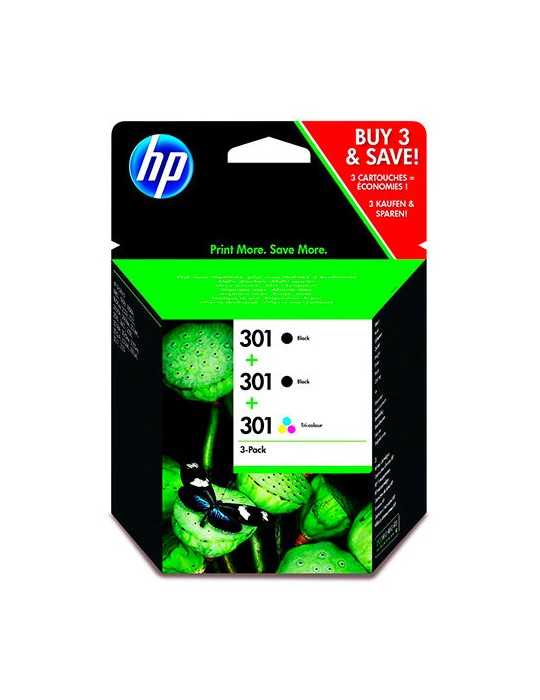 Cartucho Orig Hp Nâº 301 Negro+Nâº301 Tricolor Pack3 E5Y87Ee