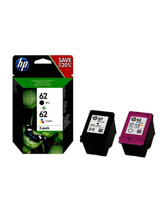 Cartucho Orig Hp Nâº 62 Negro+Tricolor Pack 2 N9J71Ae