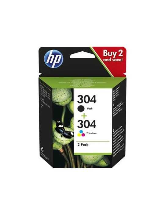 Cartucho Orig Hp Nâº 304 Pack Colores Y Negro Negro/Magenta 3Jb05Ae