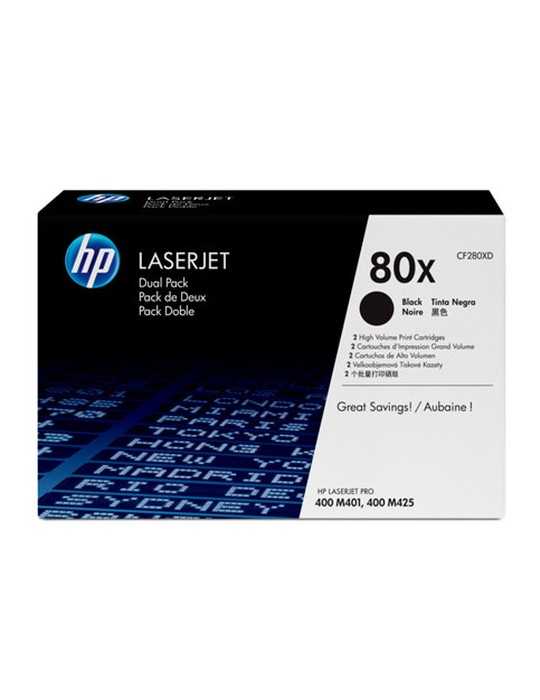 Toner Orig Hp Laserjet 80X Cf280Xd Negro Cf280Xd