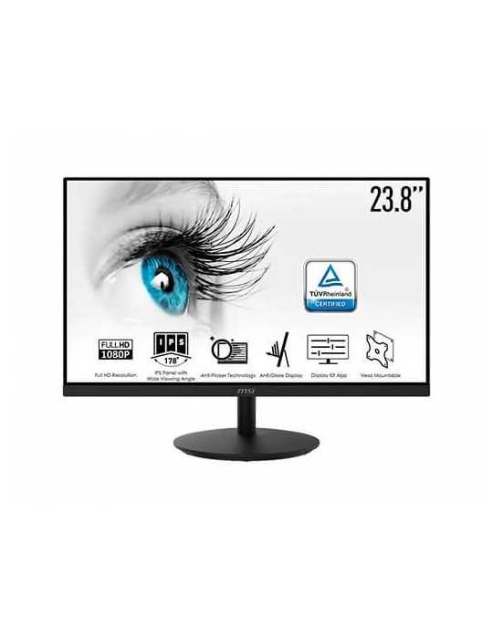 Monitor Led Ips 23.8  Msi Pro Mp242 Negro Altavoces/5Ms/Fhd 9S6-3Pa1Ct-001