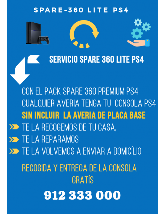 SPARE 360 LITE PS4 Reparación Videoconsola PS4