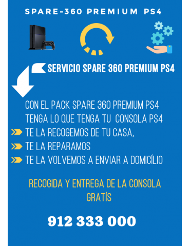 Servicio Reparación Videoconsola PS4 Spare 360 Premium
