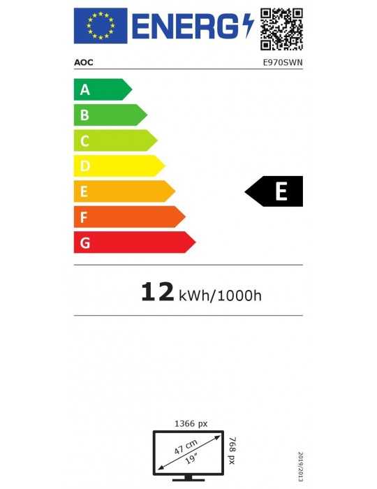 MONITOR LED 19 AOC E970SWN NEGRO