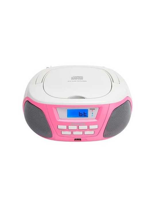 RADIO CD AIWA BOOMBOX BBTU 300PK ROSA BLUETOOTH CD USB MP3 
