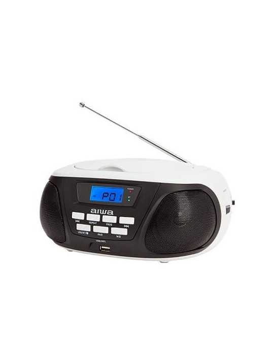 RADIO CD AIWA BOOMBOX BBTU 300BW NEGRO BLUETOOTH CD USB MP3