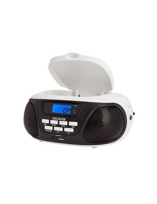 RADIO CD AIWA BOOMBOX BBTU 300BW NEGRO BLUETOOTH CD USB MP3