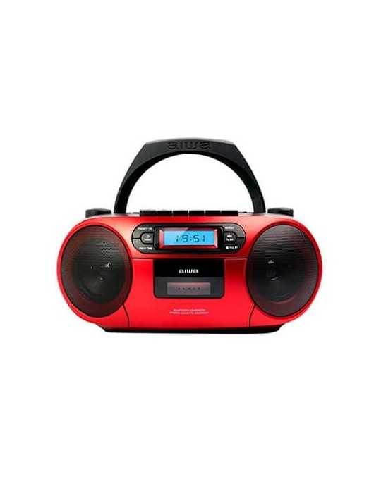Radio Cd-Casete Aiwa Boombox Bbtc-550Mg Rojo Casete/Cd/Usb/ Bbtc-550Rd