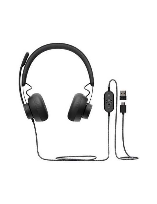 AURICULARES MICRO LOGITECH ZONE WIRED NEGRO DIADEMA USB 981