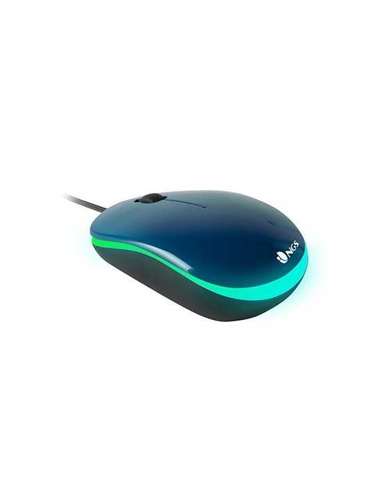 RATON OPTICO NGS WIRED MOUSE ADDICT AZUL
