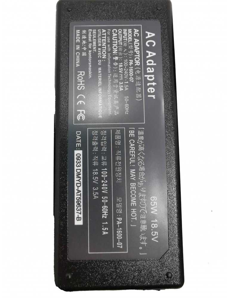 CARGADOR PORTATIL HP 18.5V 3.5A 65W COMPATIBLE - Recambios Tablet